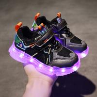 七斓春秋儿童led亮灯鞋男童女童七彩发光鞋usb充电闪光带灯童鞋夜光鞋