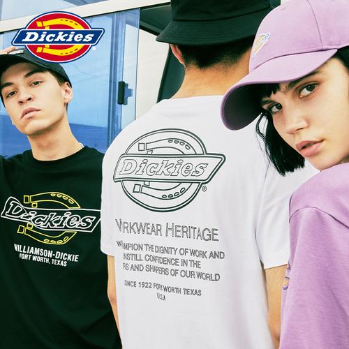 dickies短袖t恤男前后logo印花迪克潮牌22春季新品棉te圆领上衣