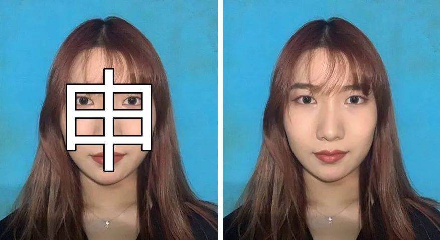 第一位,是典型的 「甲」字脸,上面宽,下面窄.