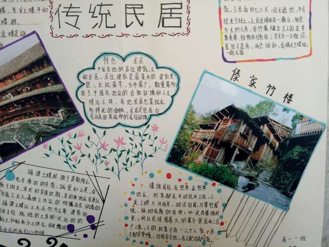 高一地理第二课堂活动——"多彩中国民居"手抄报展