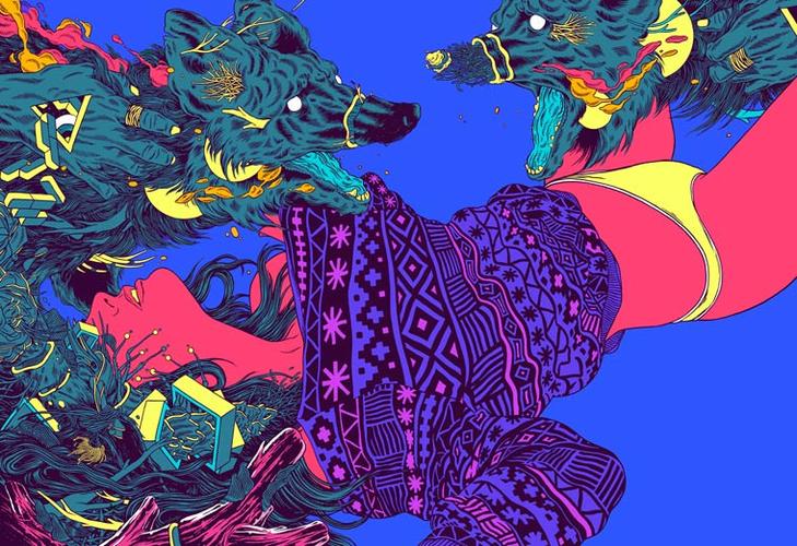 bicicletasemfreio摇滚风插画欣赏3