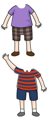 com 1035卡通可爱大头贴png儿童身体圣诞动物无头搞怪图照片装饰素材