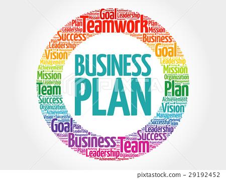 图库插图: business plan circle word cloud