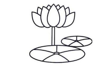 儿童画荷花池塘图片简笔画儿童画荷花图片简笔画大全画荷花荷叶