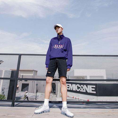 西西里男装 运动hiphop卫衣男套头高领嘻哈帽衫宽松慵懒bf风外套-淘宝