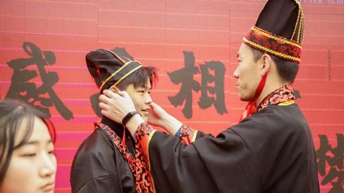 感恩新华·古风成人礼丨山西新华学子齐着汉服冠笄礼!