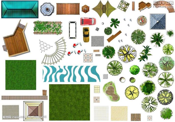 ps园林景观平面图素材