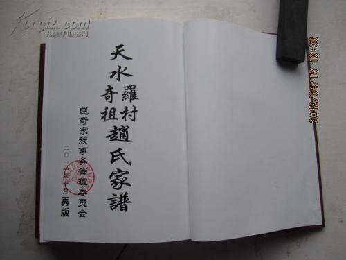 天水罗村奇祖赵氏家谱(竖排版)