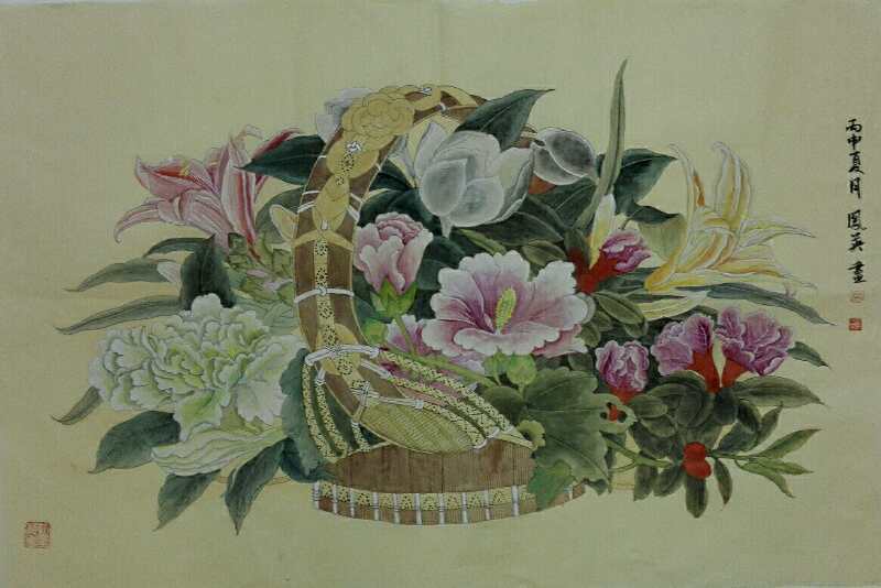 配履诗一首:马凤英,湖北宜昌人,2014年结业于中国美术学院花鸟高研班
