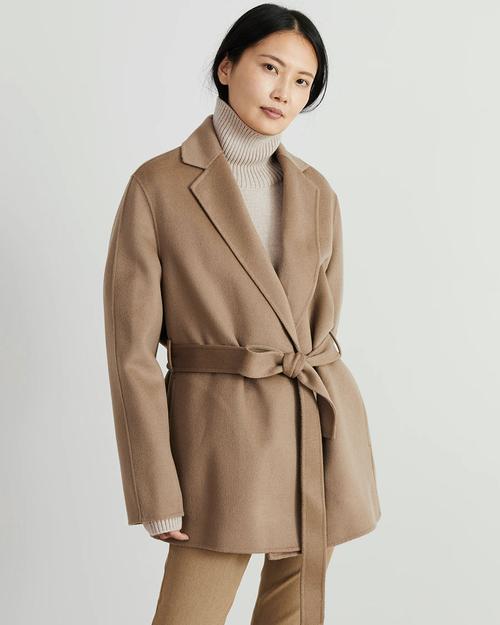 天花板级别uk极简大师jo羊毛羊绒cenda短大衣外套