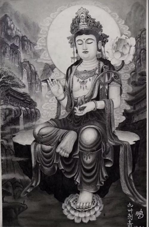 满背观音素材分享|纯艺术|绘画|天使纹身 - 临摹作品 - 站酷 (zcool)