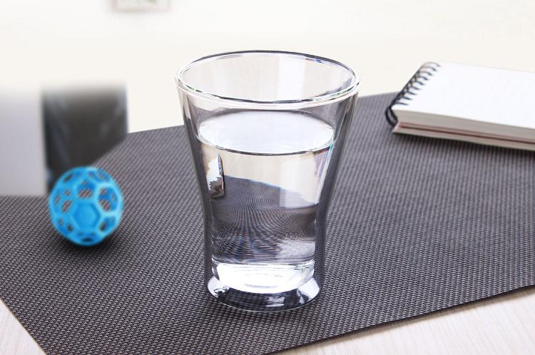 防烫耐热双层玻璃杯果汁杯水杯双层玻璃杯子无柄酒杯玻璃杯