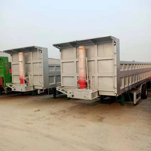 销售定做9米直顶后翻自卸半挂车标准挂车一体后翻挂车