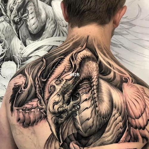 半背纹身_纹身_海东青纹身_美妆_彩妆