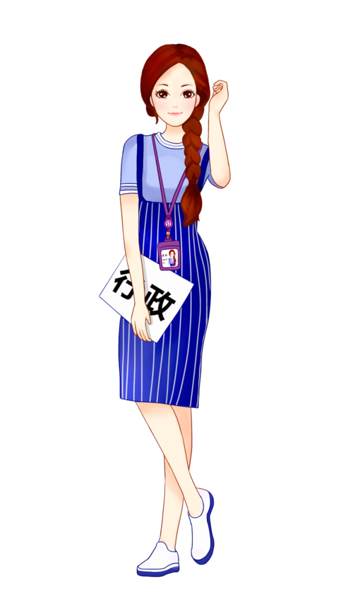 行政小秘书的设计形象和简易q版表情 - 站酷 (zcool)