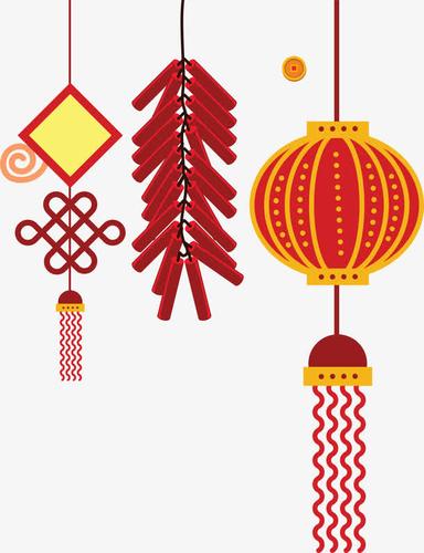 春节红色大串鞭炮