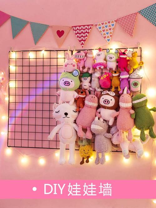 网格架子挂墙_网格照片墙网红挂墙上装饰放娃娃的收纳铁架架子风照片