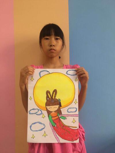 中秋节儿童画 神话故事 嫦娥奔月