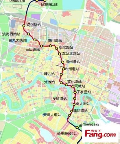 天津滨海新区地铁规划总览 于家堡火了