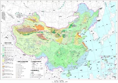 中国年降水量分布图