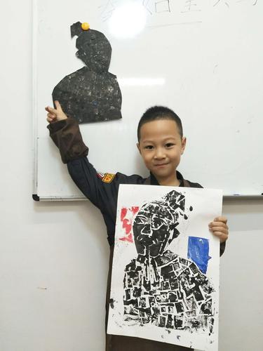 纸拼贴版画――秦始皇兵马俑