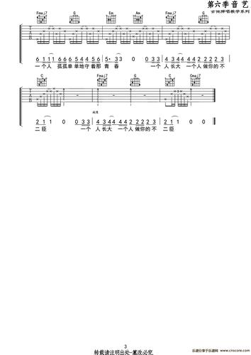 不二臣吉他谱图片格式六线谱