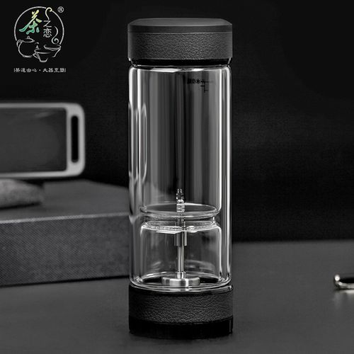 玻璃杯 茶之恋双层玻璃泡茶杯茶水分离杯男女士高档便携创意红茶叶