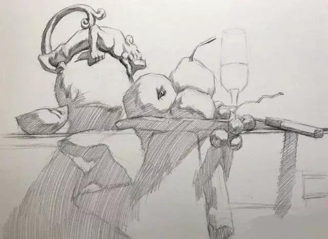 成都画室 |教你们一组写实的素描静物教程