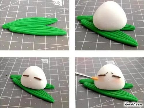 粽子的彩泥橡皮泥制作教程图解