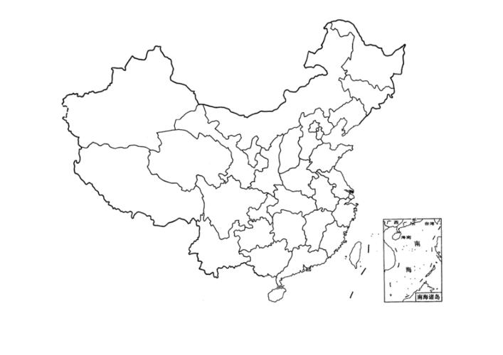 中国行政区划(空白图)