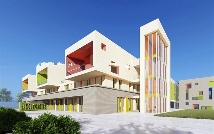 沁园幼儿园建筑方案su模型[原创]