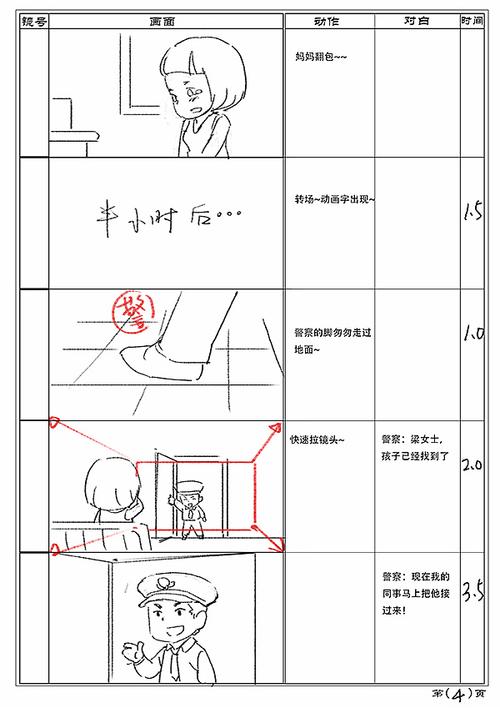 一套公益广告分镜头台本设计/分镜头设计
