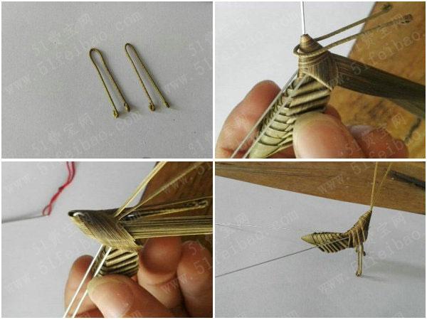 diy棕榈叶编织蚂蚱的详细制作方法