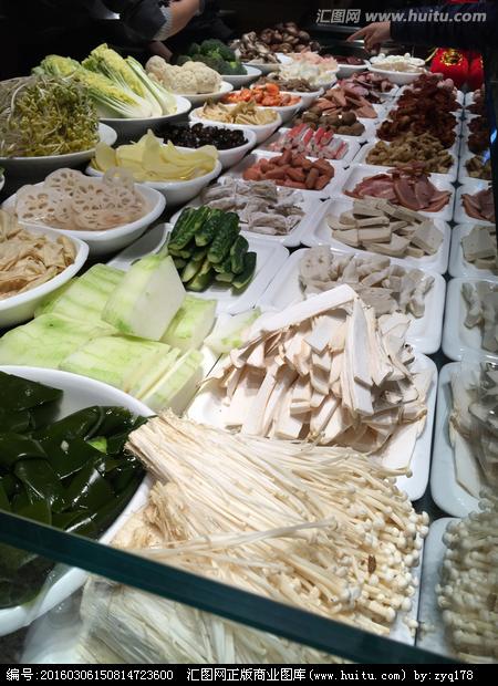 菜品陈列,火锅菜品