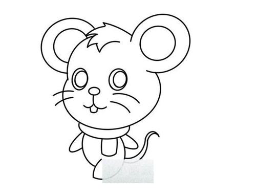 走路的老鼠简笔画