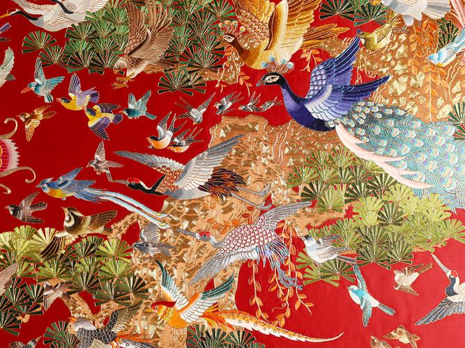 《百鸟和鸣》浙江—宁波金银彩绣