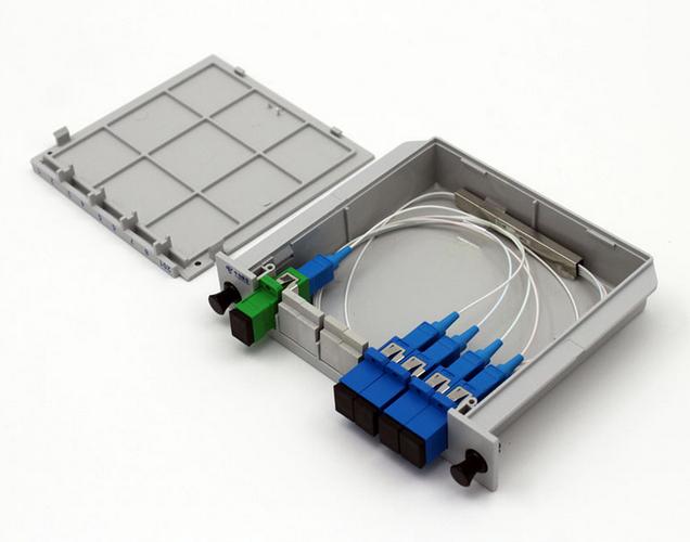 电信级sc接口plc盒式1分8光纤分路器plc分光器光纤尾纤式分光器