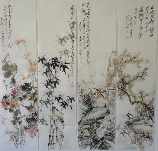 [转载]魏岳嵩梅兰竹菊作品