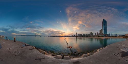 大连星海广场夜景vr全景