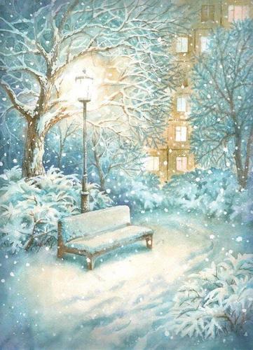 插画素材(十):一波雪景插画图来袭