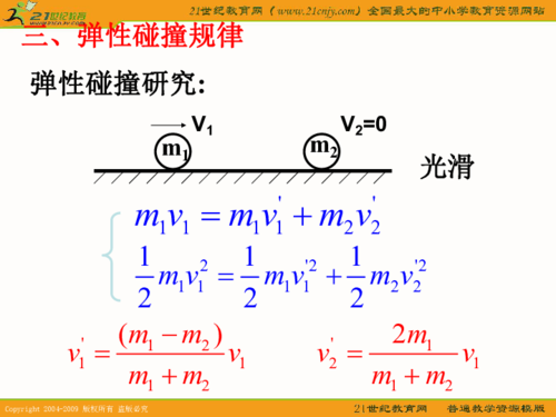 物理:《科学探究一维弹性碰撞》课件(鲁科版选修3-5)
