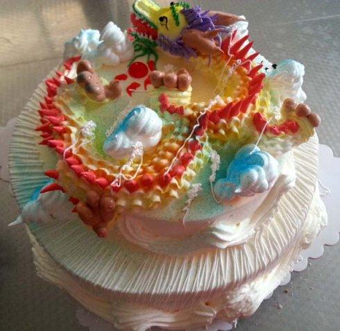 宝宝动物奶油蛋糕图片