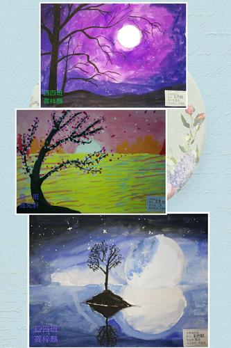 海口寰小四年级学生水粉画作品