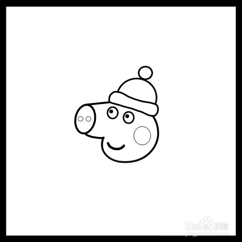 怎么画冬天的乔治简笔画(小猪佩奇)