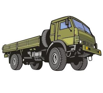 军用卡车矢量素材