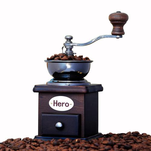 hero 磨豆机 家用手摇咖啡豆研磨机手动咖啡机磨粉机台湾进口 赠礼品