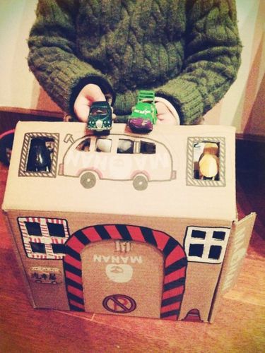 纸盒改造——停车场小屋(亲子)