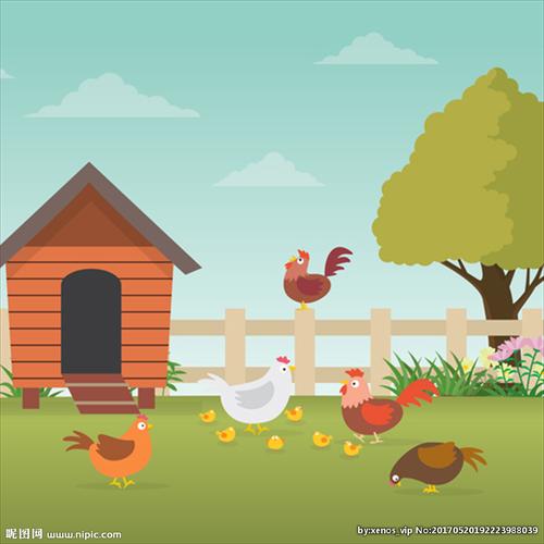 复古风格养鸡场海报图片