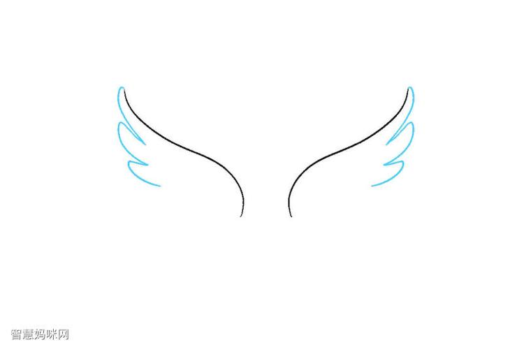 天使的翅膀怎么画