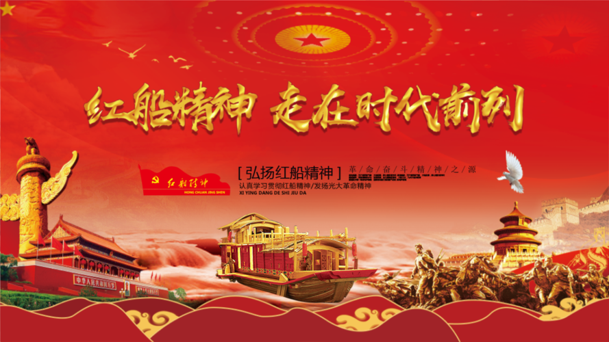 【弘扬红船精神】红船精神走在时代前列模板.pptx